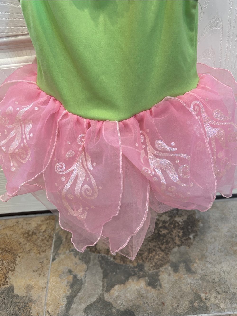 Gymboree Green and Pink Flower Tutu Dress - Picture 4 of 9
